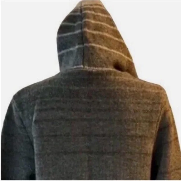 VINCE Yak/Wool Tan Taupe Ombre Hooded Cardigan Sz Small - Picture 10 of 13